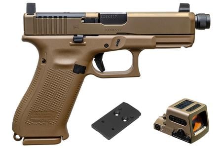 19X MOS 9MM 4.52 IN THREADED BBL FDE W/ HOLOSUN EPS CARRY RED DOT