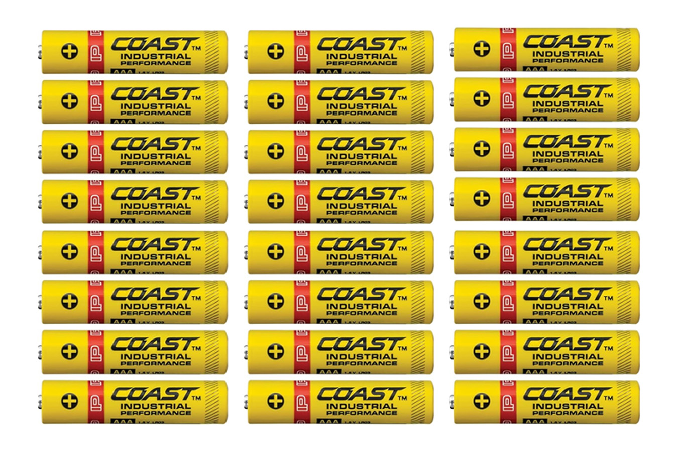 Coast Industrial Performance Alkaline AAA Batteries 24-Pack