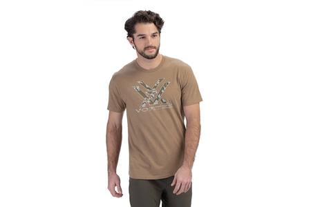 Vortex Apparel Camo Logo Short Sleeve T-Shirt - Coyote exclusive deals