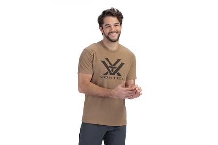 Vortex Apparel Men`s Core Logo Short Sleeve T-Shirt - Coyote exclusive deals