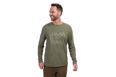 Vortex Apparel Three Peaks Performance Grid Long Sleeve Shirt - Deep Lichen exclusive deals