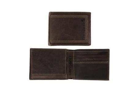 CARHARTT LEATHER TRIPLE STITCHED PASSCASE WALLET