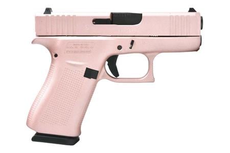GLOCK 43X 9MM 10+1 3.41 BLACK BARREL PEARL WHITE CERAKOTE SLIDE ROSE GOLD POLYMER FRAM