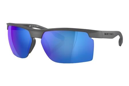 RIDGE RUNNER GRANITE WITH BLUE REFLEX POLARIZED LENSES