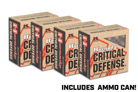 CRITICAL DEFENSE 9MM 115GR FTX 4 PACK W/AMMO CAN