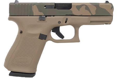 GLOCK MODEL 19 GEN5 9 MM 4.02 IN BARREL CAMO SLIDE FDE FRAME
