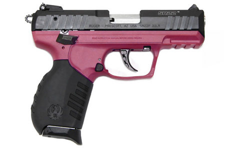 RUGER SR22 22LR Rimfire Pistol with Raspberry Grip Frame