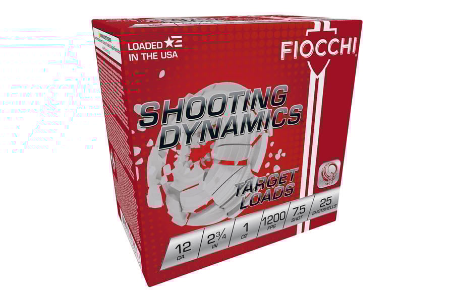 Fiocchi 12 Gauge 2 3/4 Inch 7.5 Shot Shooting Dynamics Target 25/Box 
