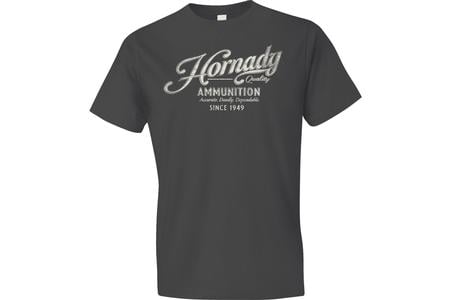 HORNADY VINTAGE SCRIPT SS TEE TAR