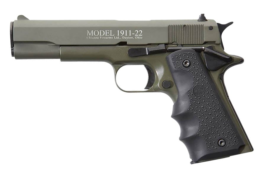 Chiappa Chiappa Firearms 1911 22 LR Pistol With Houge Finger Grooved Handle 