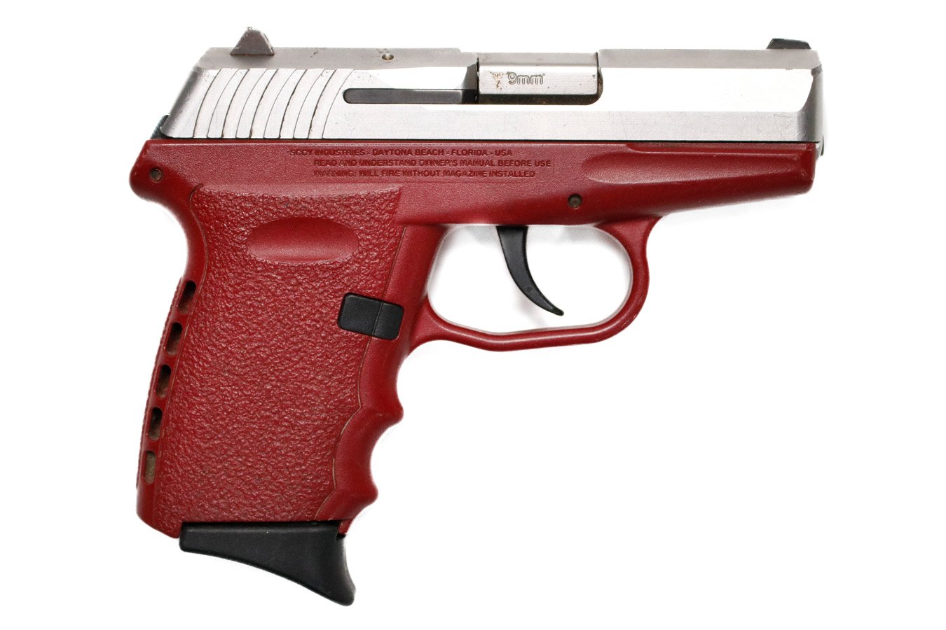 SCCY CPX-2 9mm Police Trade-In Pistol with Red Grip Frame
