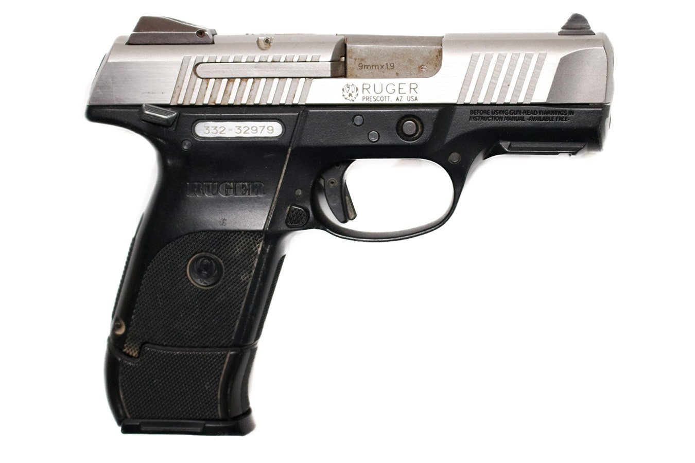 Ruger SR9C 9mm Police Trade-In Pistol with Stainless Slide