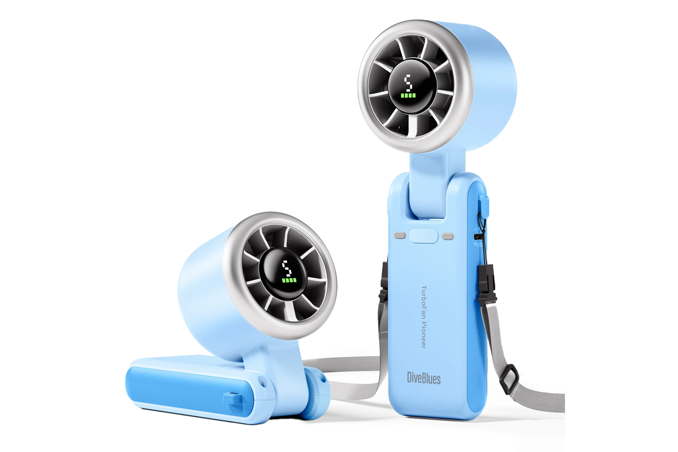 Diveblues Portable Turbo Handheld Fan - Blue