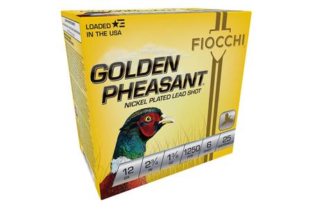 GOLDEN PHEASANT 12GA 2-3/4 1-3/8 OZ #6 NICKEL PLATED 25/BX