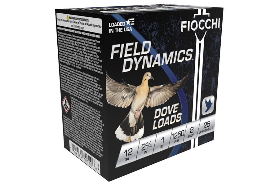 Fiocchi 12 Gauge 2-3/4 Inch 1 Oz 8 Shot Field Dynamics 25/Box