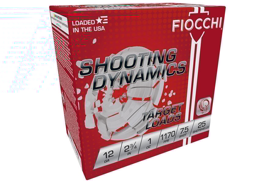 Fiocchi 12 Gauge 2-3/4 Inch 1 Oz 7.5 Shot Shooting Dynamics 25/Box