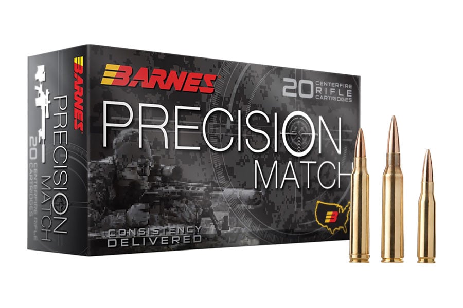 Barnes 6.5 PRC 145 Grain Open Tip Match Boat Tail Precision Match 20/Box