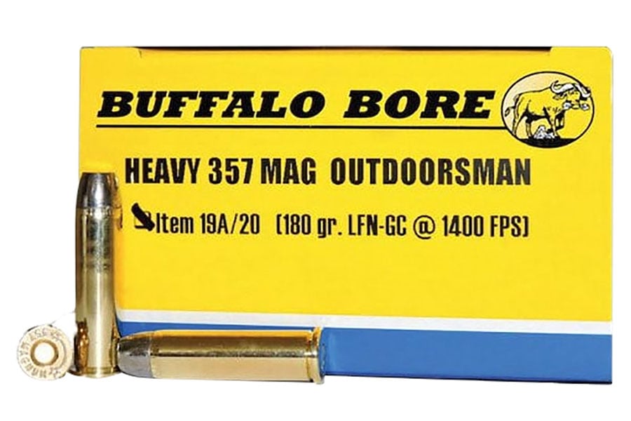 Buffalo Bore 357 Magnum 180 Grain Hard Cast Flat Nose 20/Box