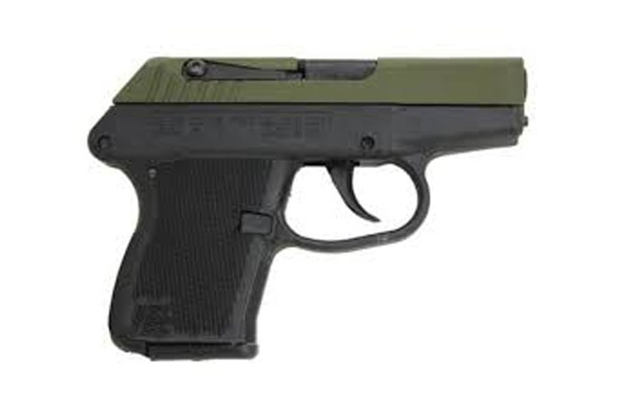 Kel-Tec P3AT 380 ACP Pistol With Green Slide And Black Grips 