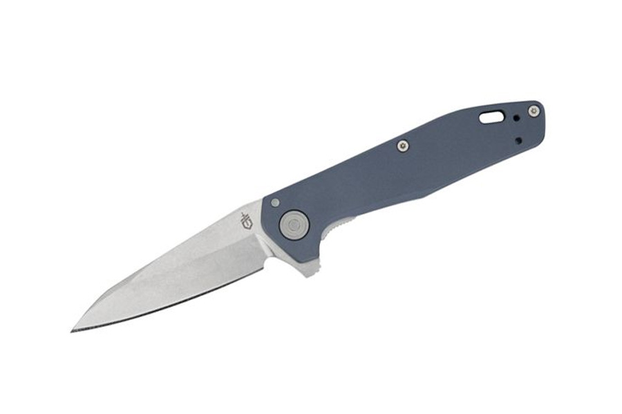 Gerber Legendary Fastball Liner Lock Flipper Knife 3 Inch CPM-MagnaCut Stonewashed Wharncliffe Blade Blue Aluminum Handles