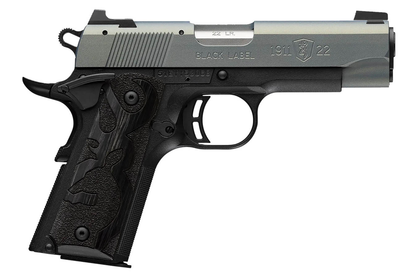 Browning Black Label 1911 22 LR Pistol With Northen Lights Cerakote Serrated Alumminum Slide 