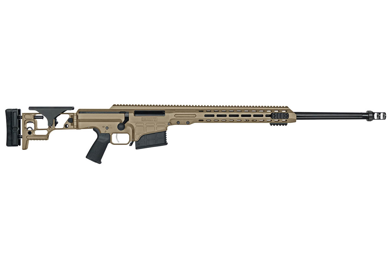 Barrett MRAD 300 Winchester Magnum Bolt Action Precision Rifle With Ambidextrious Safety And Magizine Release In FDE  