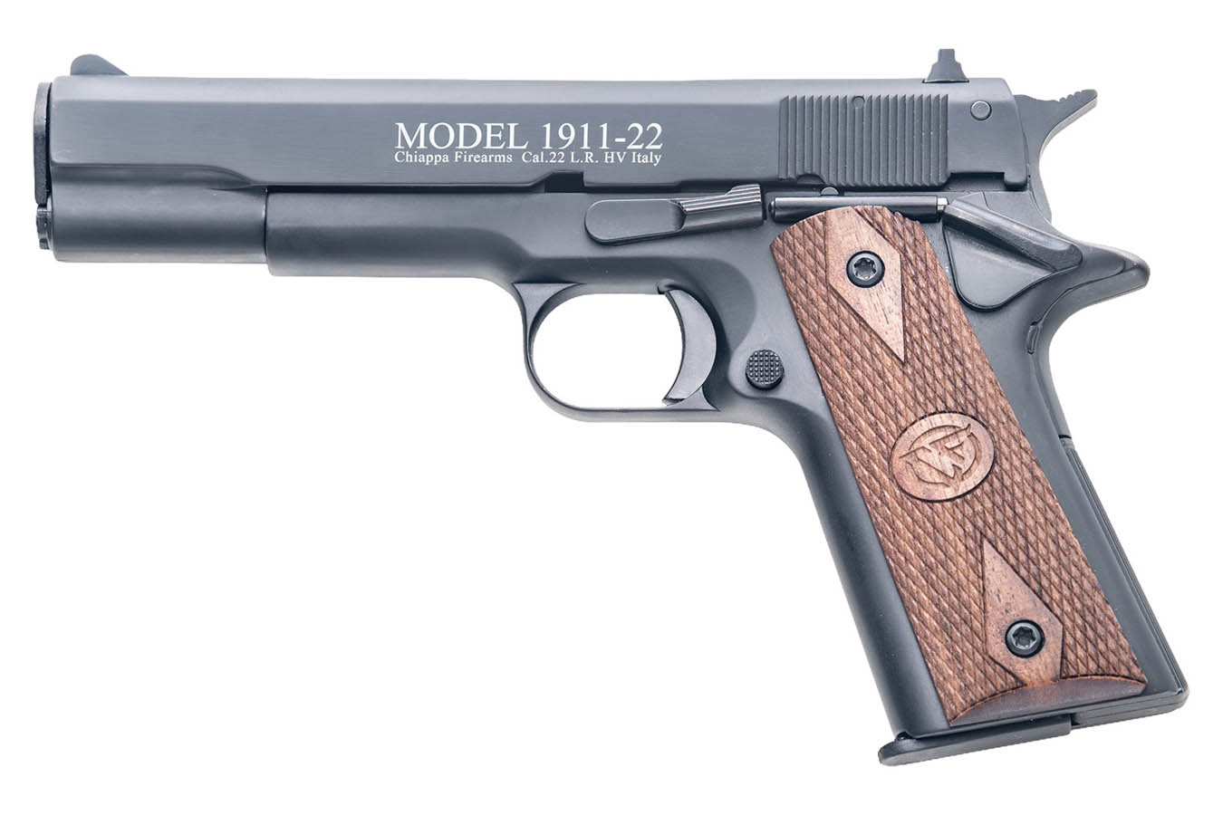 Chiappa 1911-22 22 LR Pistol With Stippled Walnut Grips 