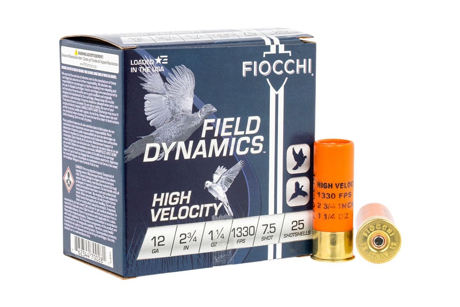 Fiocchi 12 Gauge 2-3/4 Inch 1-1/4n Oz 7.5 Shot Field Dynamics 25/Box
