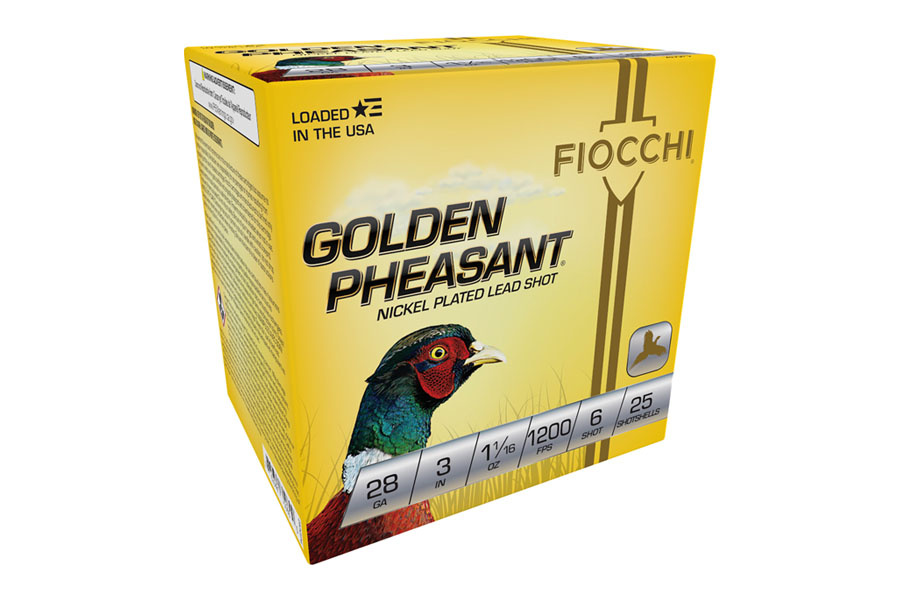 Fiocchi 28 Gauge 3 Inch 1-1/16 Oz 6 Shot Golden Pheasant 25/Box
