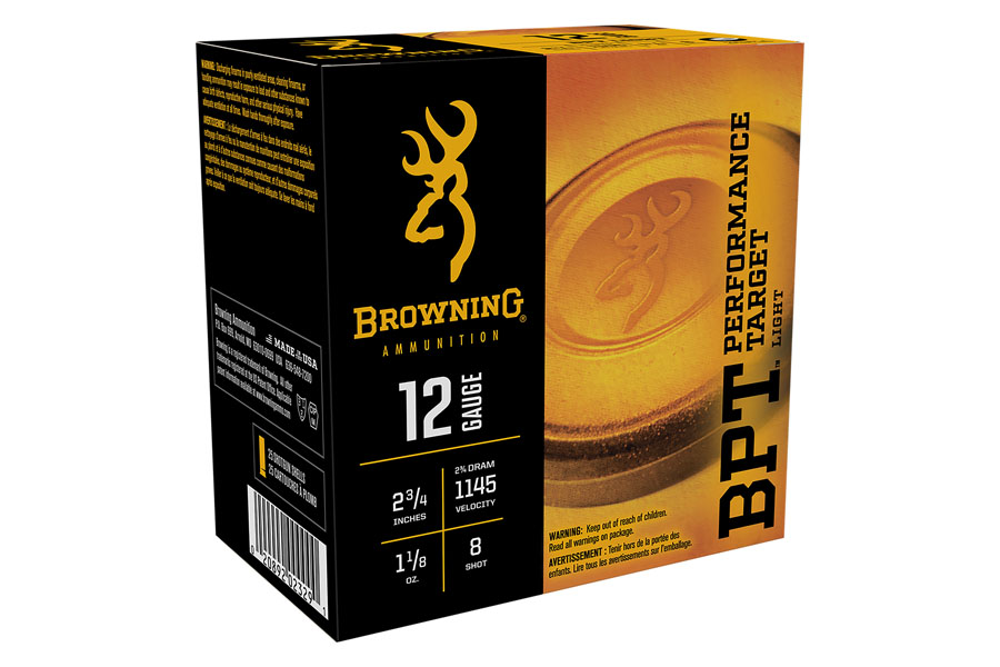 Browning 12 Gauge 2-3/4 Inch 1-1/8 Oz 8 Shot BPT Performance Target 25/Box