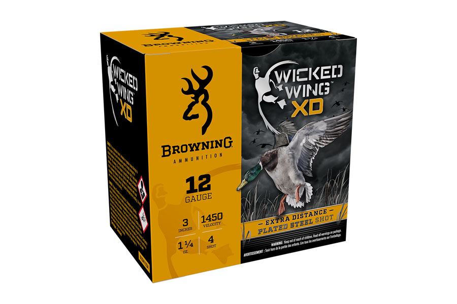 Browning 12 Gauge 3 Inch 1-1/4 Oz 4 Shot Wicked Wing XD 25/Box