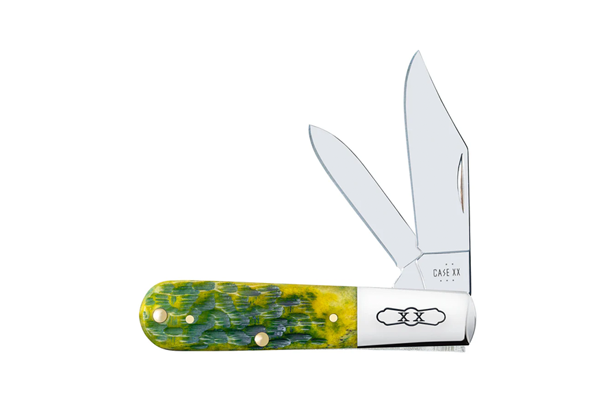 Wrcase Peach Seed Jig Green Apple Bone Barlow Folding Knife