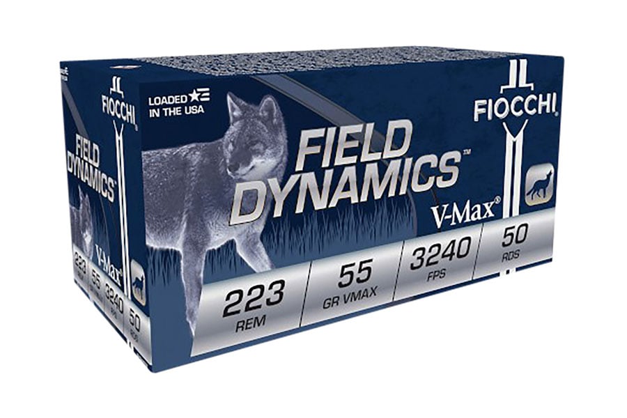 Fiocchi 223 Remington 55 Grain V Max Field Dynamics 50/Box