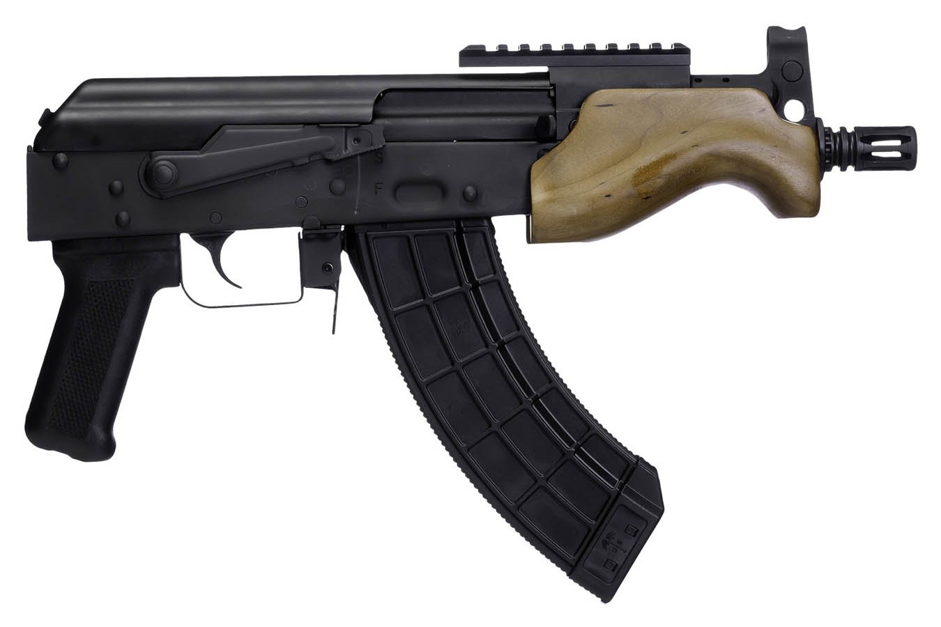 Century Arms Micro Draco 7.62x39mm Pistol Ak With Wood Fore Grip 