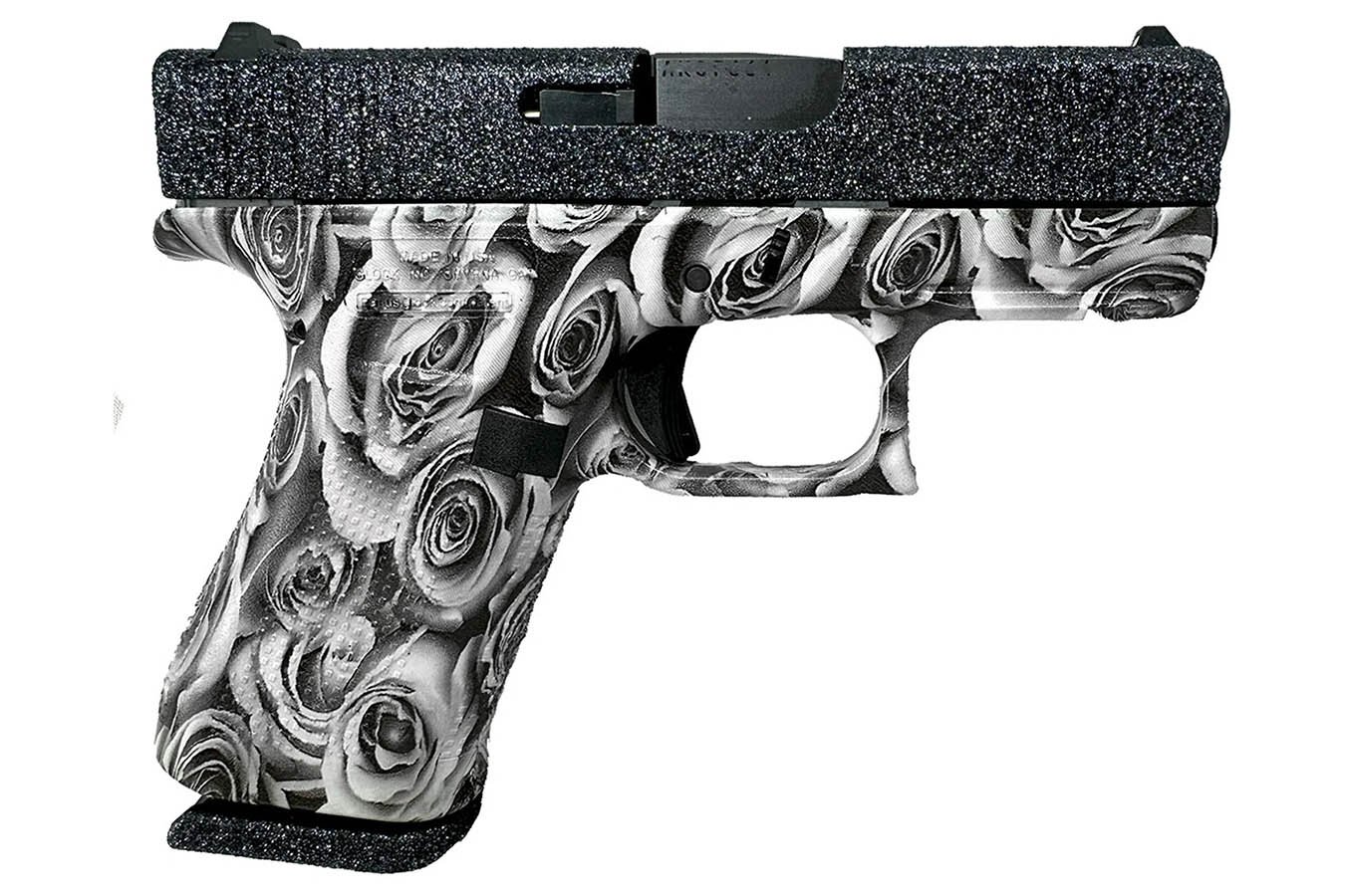 Glock 43X 9mm Semi-Auto Pistol with Glitter Goth Rose Finish