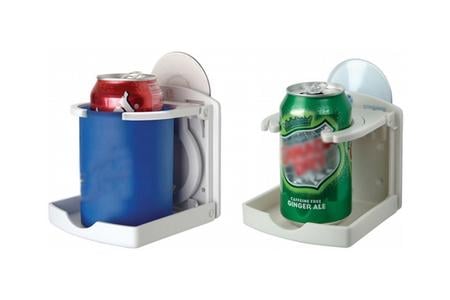 FOLDING DRINK HOLDER TWIN PACK WHITE 