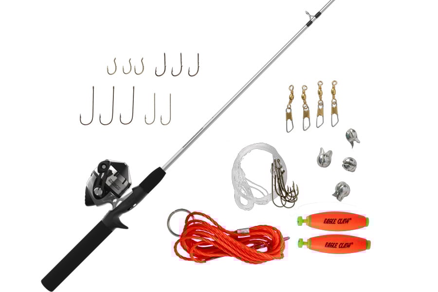 Zebco 202 ZeeBee 5 ft 6 in Spincast Combo with Eagle Claw Tackle Kit