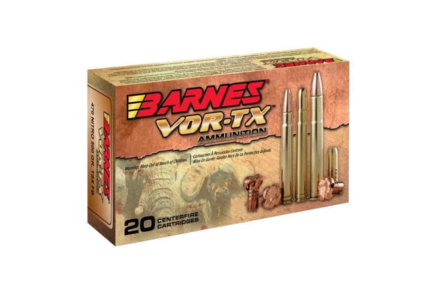 Barnes 416 Remington Magnum 400 Grain Round Nose Banded Solid Safari VOR-TX 20/Box