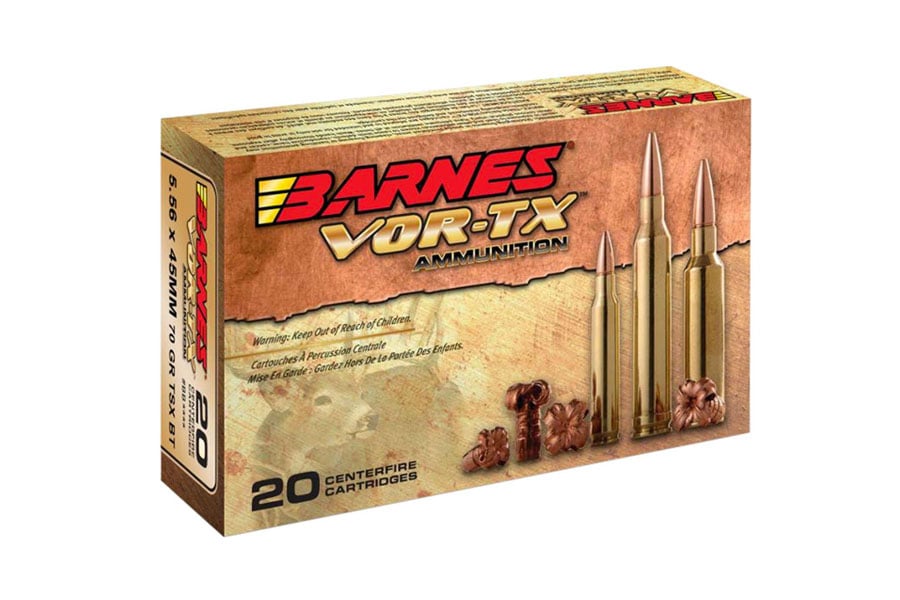 Barnes 5.56x45mm NATO 70 Grain TSX Boat Tail VOR-TX 20/Box