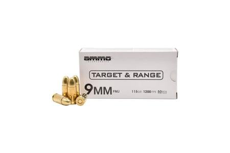 AMMOINC 9115FMJ-TR50    TRGT   9M 115 FMJ    50/20