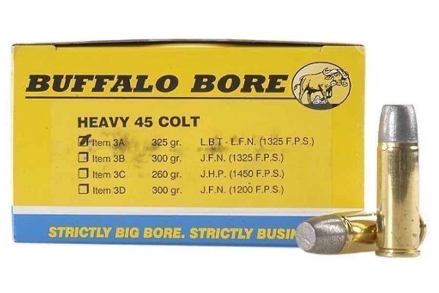 Buffalo Bore 45 Colt 325 Grain Lead Flat Nose Strictly Business Outdoorsman 20/Box