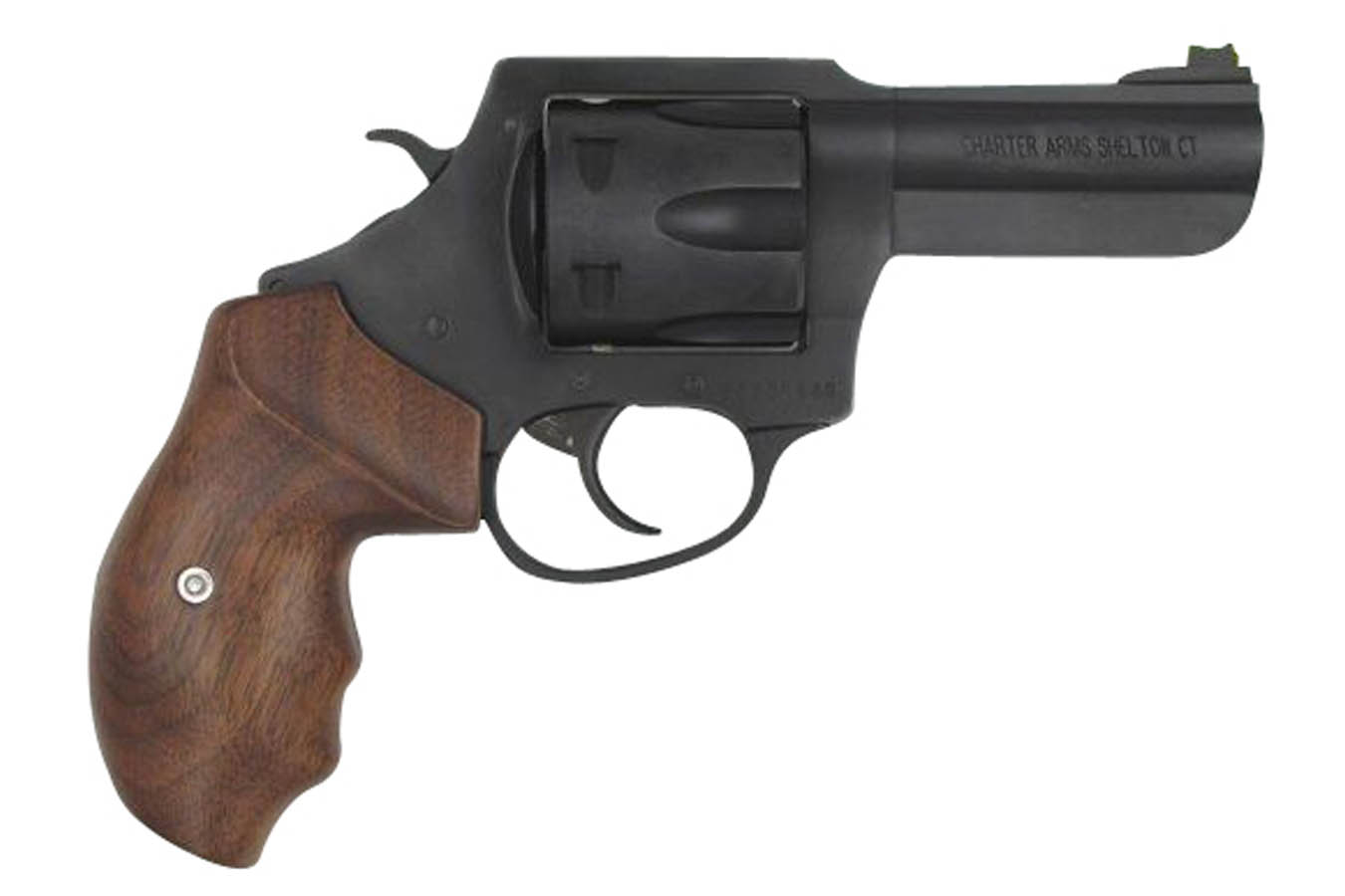 Charter Arms Professional 357 Magnum Revolver With Walnut Finger Groove Grips 