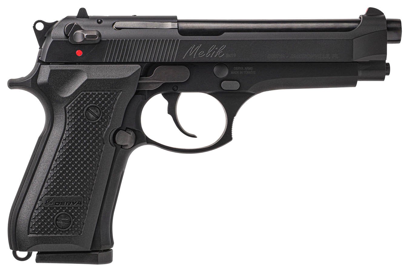 Derya Firearms Melik 9mm Black DA/SA Pistol with Aluminum Frame