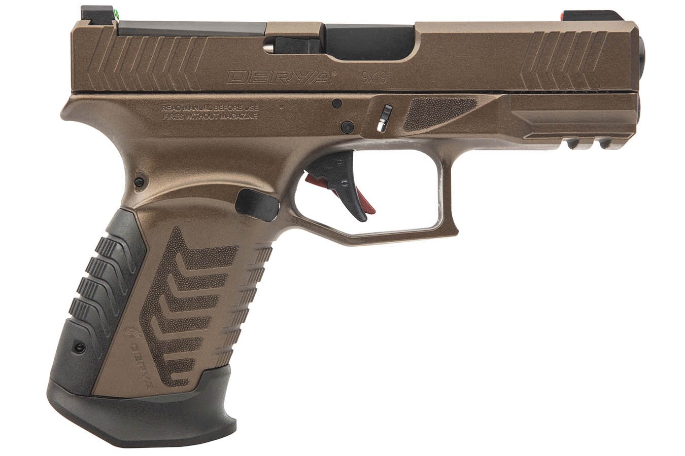 Derya Firearms DY9 9mm Optic Ready Pistol with Midnight Bronze Cerakote Finish