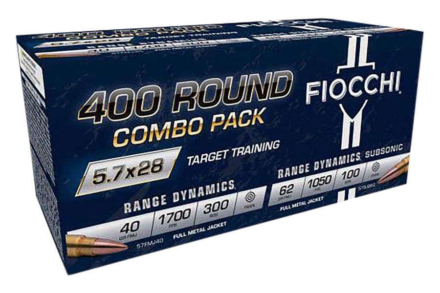 Fiocchi 5.7x28mm Full Metal Jacket Range Dynamics  400 Combo Pack