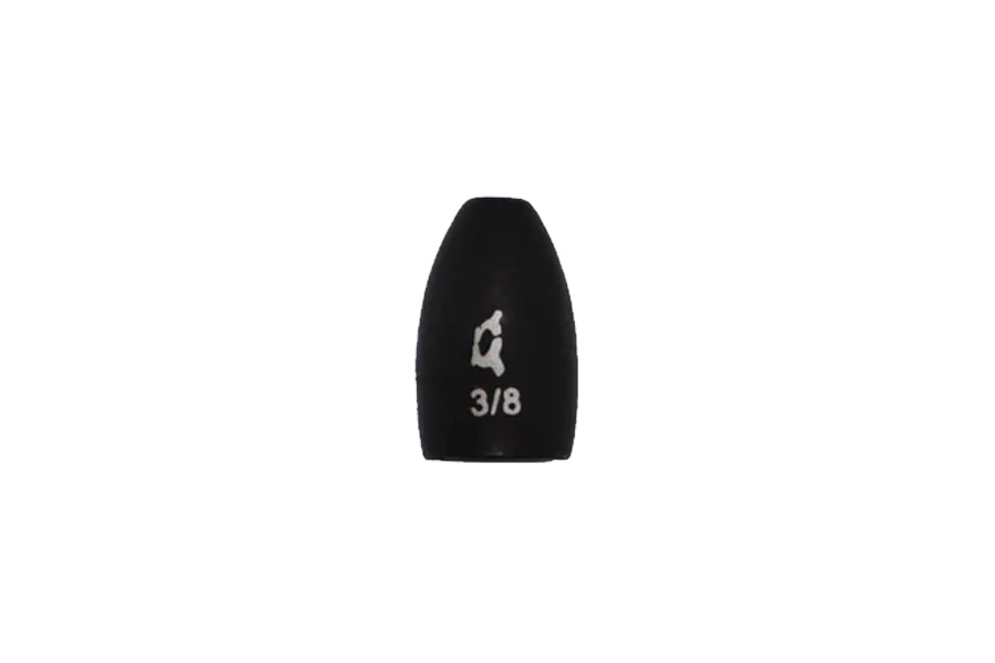 Xzone Lures Tungsten Flipping Weight 3/8 oz(3 Pack) - Black 