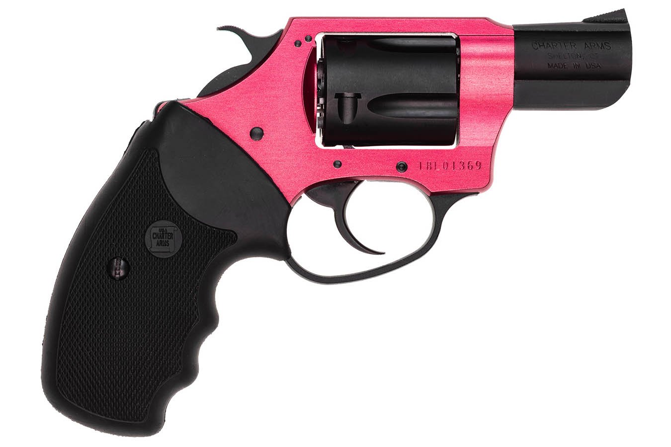 Charter Arms Undercover 38 Special Double Action Revolver With Pink Reciever Outline 