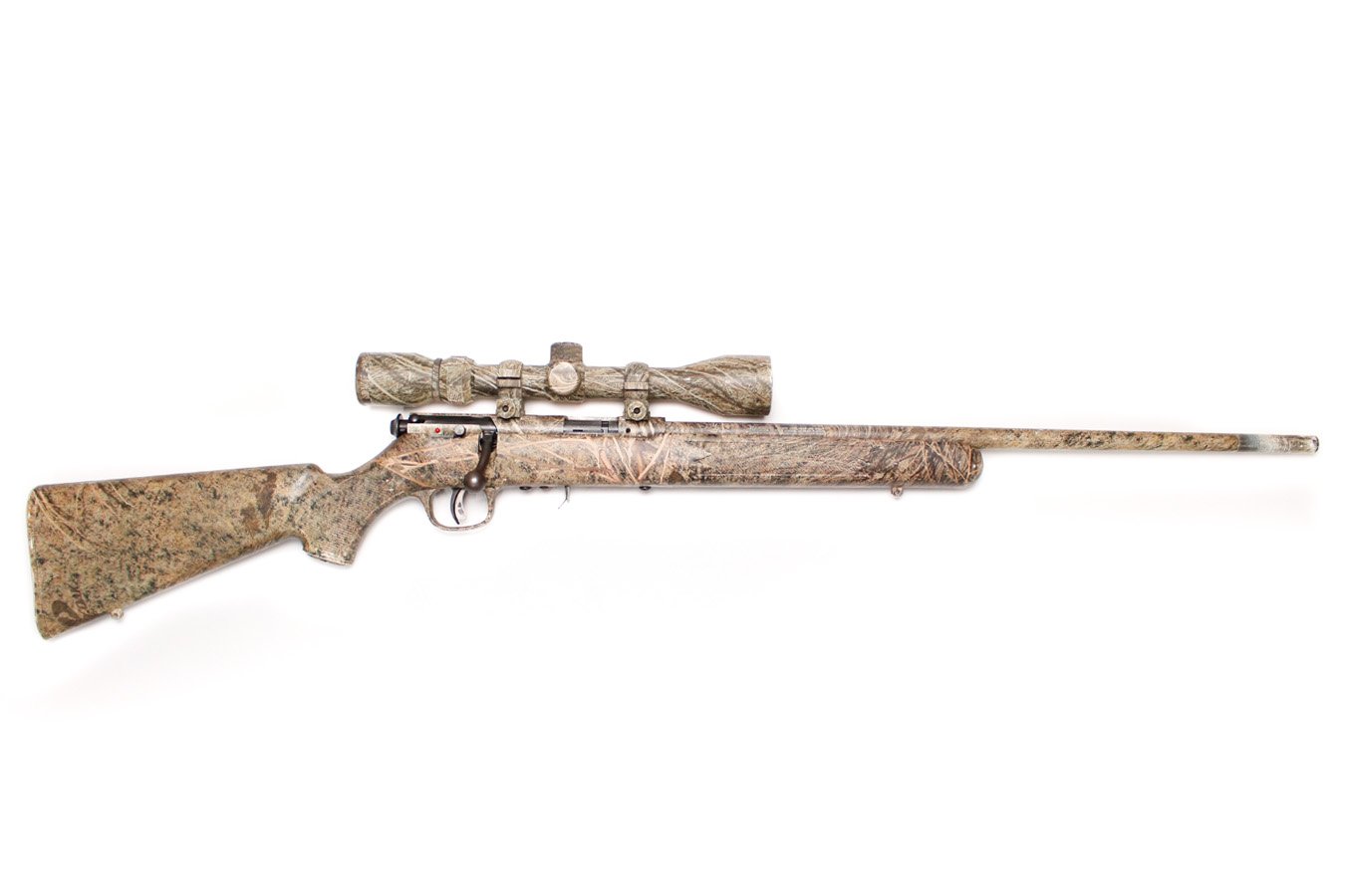 Savage M93 17 HMR Police Trade-In Rifke with Camo Stock