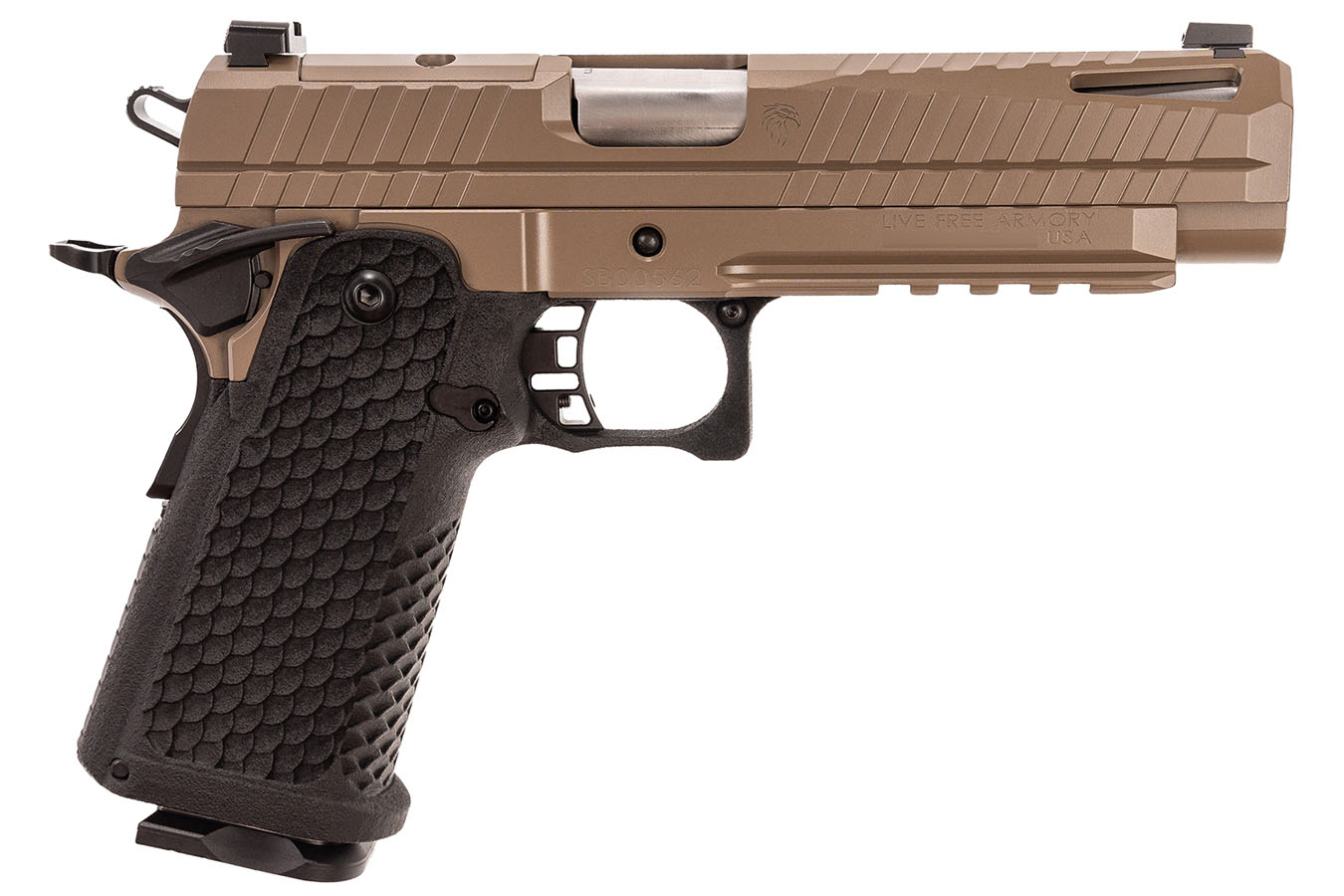 Live Free Apollo 11 9MM 1911 Style Pistol In FDE