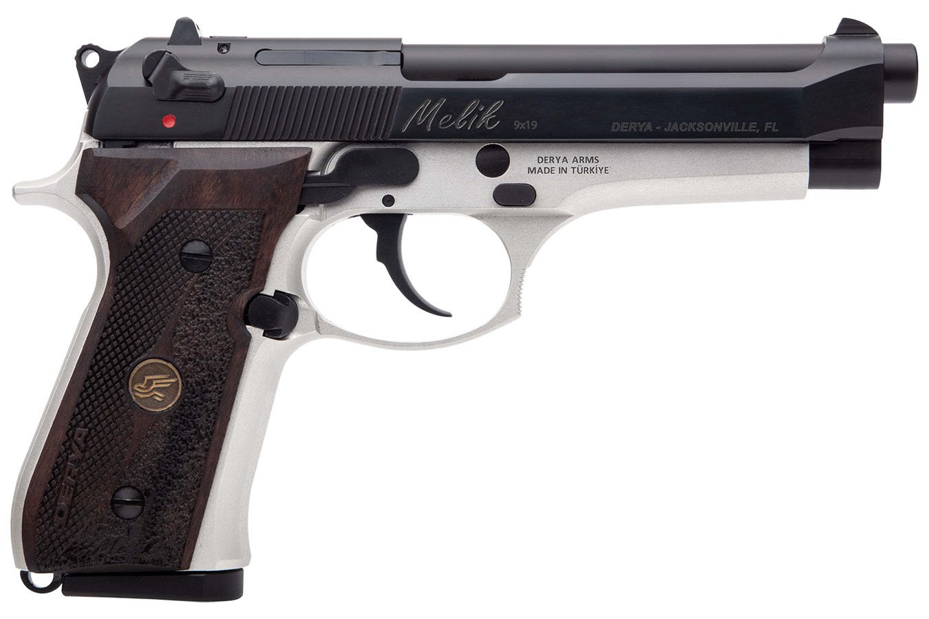 Derya Firearms Melik 9MM Pistol With Dark Walnut Grips 